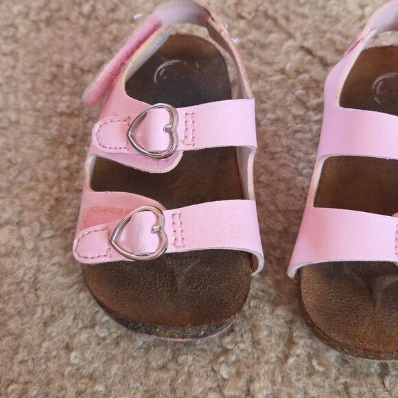 Wonder Nation Heart Pink Strap Sandals Size 4 - Picture 3 of 6
